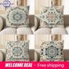 Home Decor Bohemian Mandala Pattern Decorative Throw Pillow Pattern Cushion Cover Suitable For Sofa Bedroom Car Pillow Cover