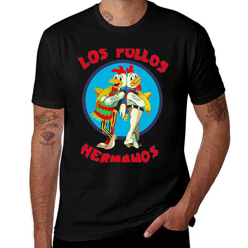 Los Pollos HerUnisexos (24) TShirt Simple Line Art Print Tee