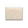 Louis Vuitton Rosalie Solid Color Embossed Soft Grain Leather Card Holder Wallet Women Wallet Beige M81445