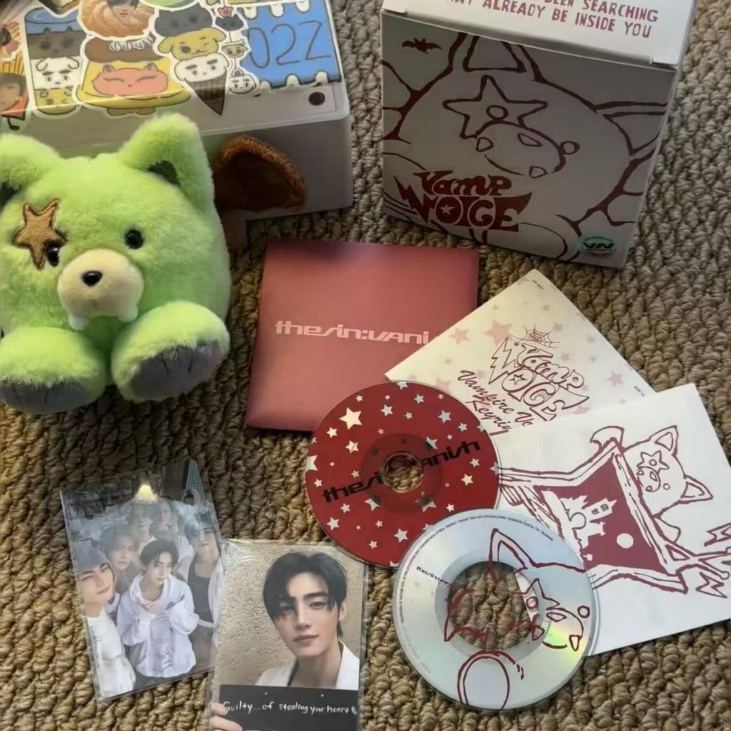 ENHYPEN THE SINVANISH Voice Doll Plush Keychain Cute Soft Animal Keyring Idol Album Merch For Fans Birthday Gift
