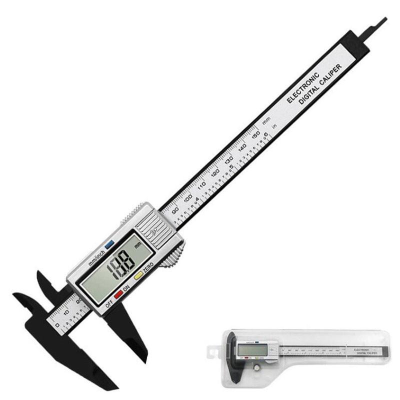 Electronic Digital Caliper Carbon Fiber Dial Vernier Caliper Gauge Micrometer Measuring Tool High-accuracy Digital Ruler 0-150mm