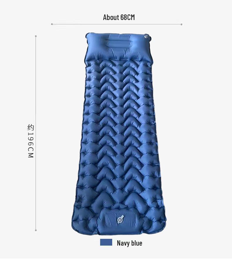 Portable Foot-Pump Inflatable Camping Mattress - Outdoor Tent Sleeping Pad