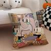 Retro Cartoon American Game CCuphead Cushion Cover Throw Pillow Cover Hidden Button Durable Polyester Chair Cushion