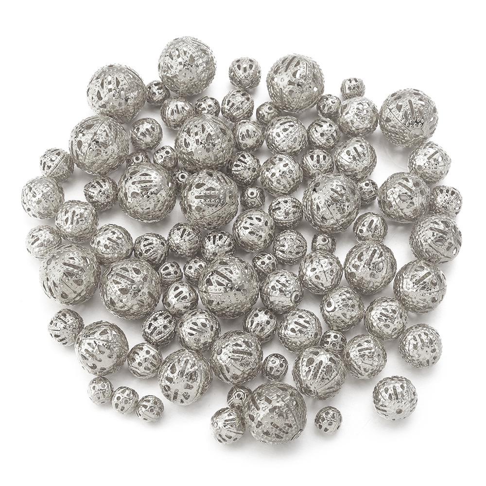 Perline Distanziatrici Metalliche a Pois Retrò per Braccialetti e Gioielli Fai da Te