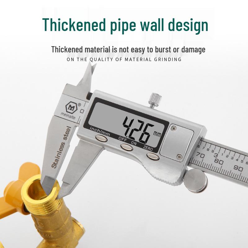 Shieldyun Gas Three-Way Valve with Switch for Natural Gas Meter Pipeline - Ball Valve Connector