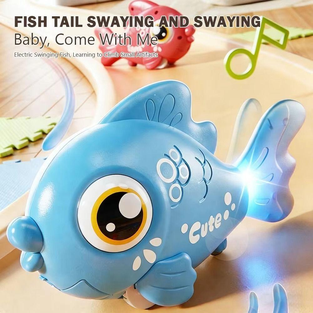 with Sound and Light Electric Fish Toy Cartoon Design Electric Swinging Fish  Kids Birthday