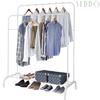 Metal clothes hanger standing hall wardrobe solid shelf large