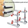 Upgrades Steel Drawer Rail Alignment Jig with Extendable Length Design Cabinet Slide Installation Tool for DIY Projects