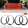 51137300631 2Pcs For Mini For Cooper F55 F56 F57 2014 2015 2016-2021 Silver/Gloss Black Headlight Ring Bezel Trim Surround Cover