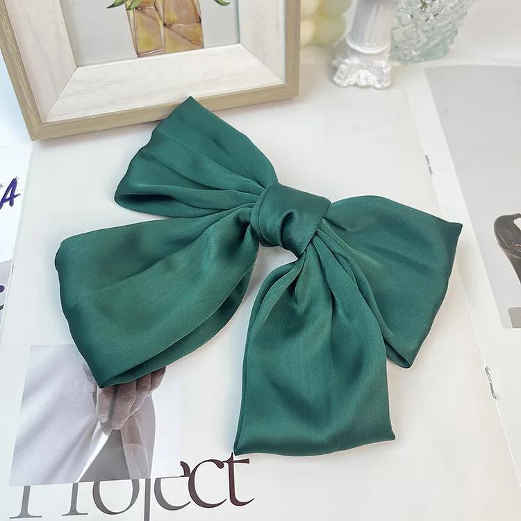 Big Hair Bow Ties Hair Clips Satin Two Layer Butterfly Bow For Women Bowknot Hairpins Trendy Girls Hair Accessories Barrettes