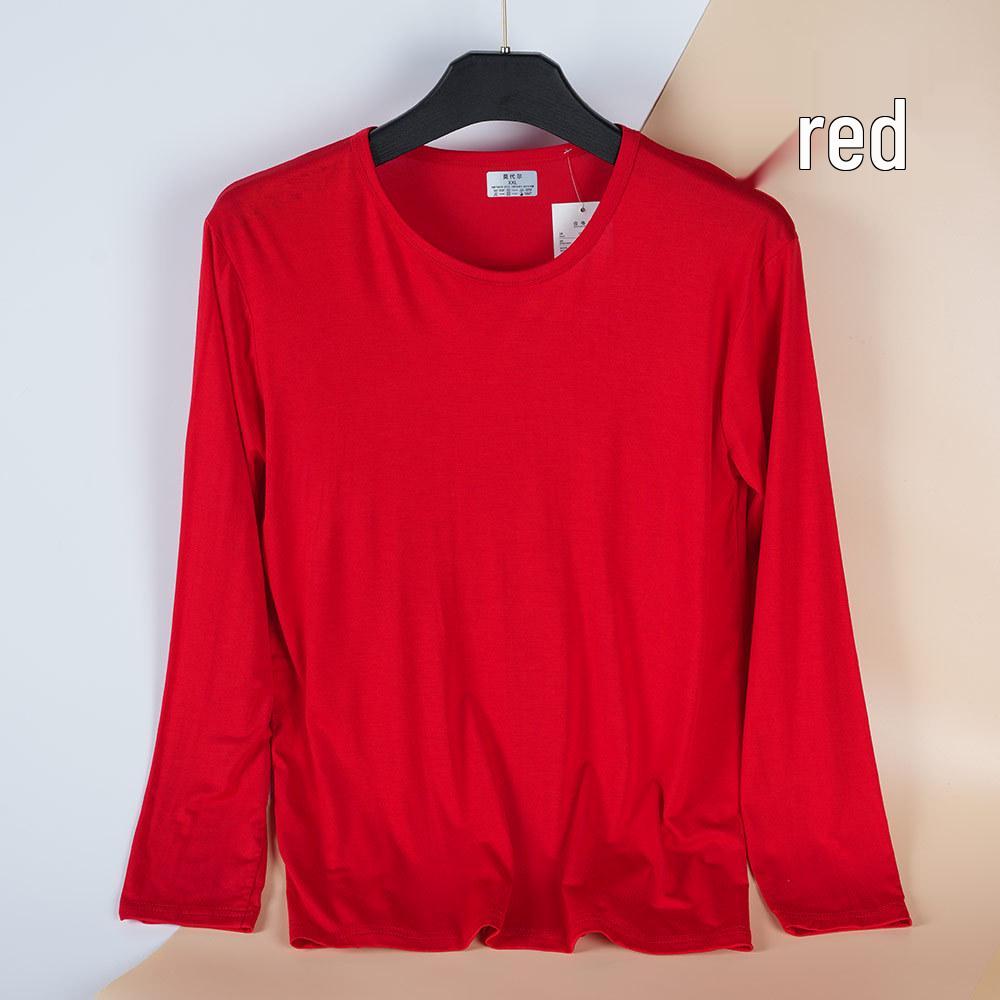 Men's Modal Cotton Long Sleeve Thermal Underwear Set - Lightweight Round Neck Base Layer for Autumn & Winter