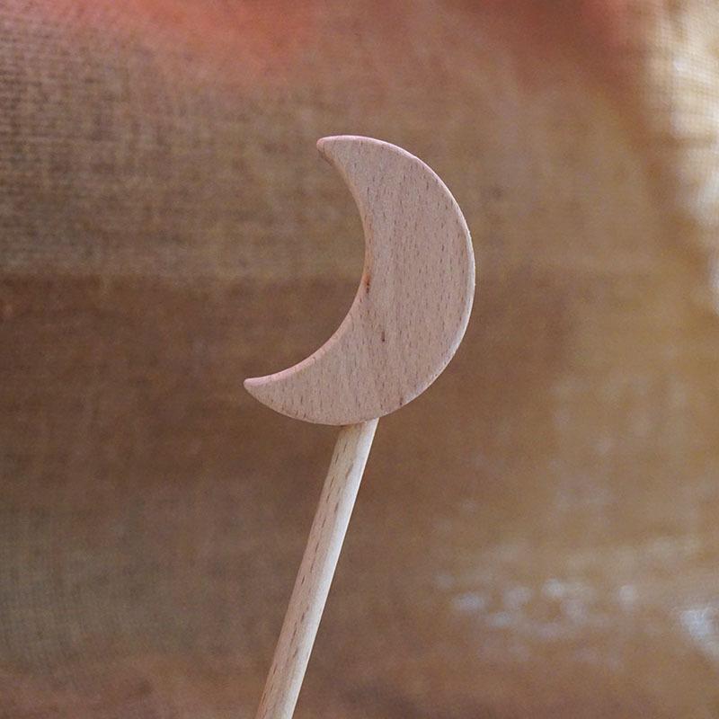 

Неокрашенная волшебная палочка из массива бука: Звезды, Луна, Сердце и Облако - украшения для фотографии или игрушки