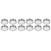 12Pcs Stainless Steel Split Type Glass Jar Lids Round Leakproof Sealing Covers Kitchen
