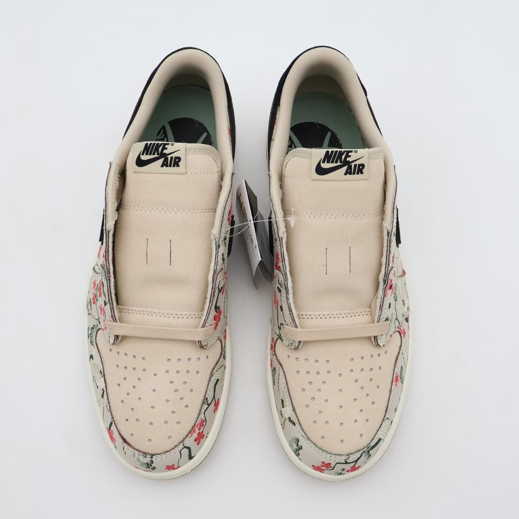 HV8293-100 Rui Hachimura Nike Air Jordan 1 Retro Low OG Cranes Oatmeal (Herren)