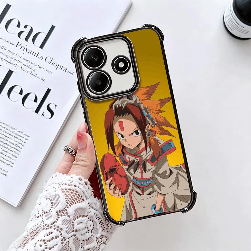 Anime Shaman King Plating Phone Case For Xiaomi Redmi Note 14 15 Pro Plus 13 12 11 11S 11T 10 9S 9 5G Anti-Fall Airabag Cover