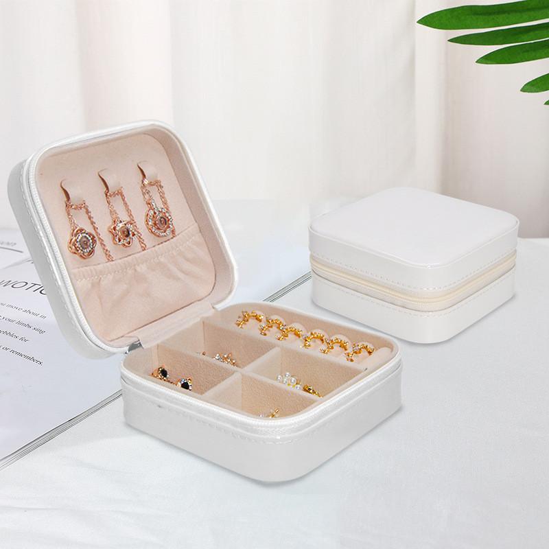 Fashion Mini Jewelry Box With Upgraded Pu Leather For Earrings And Necklace Storage