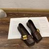 Fashion Square Toe Ladies Footwear Moccasins With Heel Shallow Beige Luxury Brand Lastest Low Price Popular Spring 39 Women's Flat Shoes