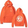 Mens Oversized Hooded Sweatshirt With Letter Print Casual Long Sleeve Pullover Fall Youth Fashion