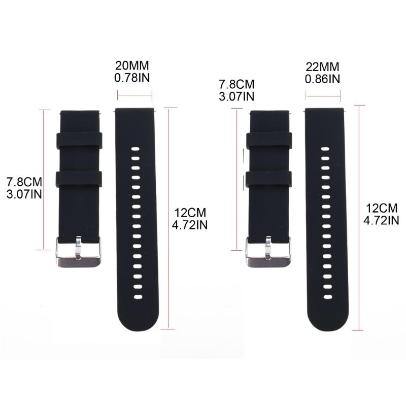 Bracelet de Montre Sport en Silicone 22mm/20mm Universel Coloré Libération Rapide Imperméable Hommes Femmes Remplacement Bracelet Souple