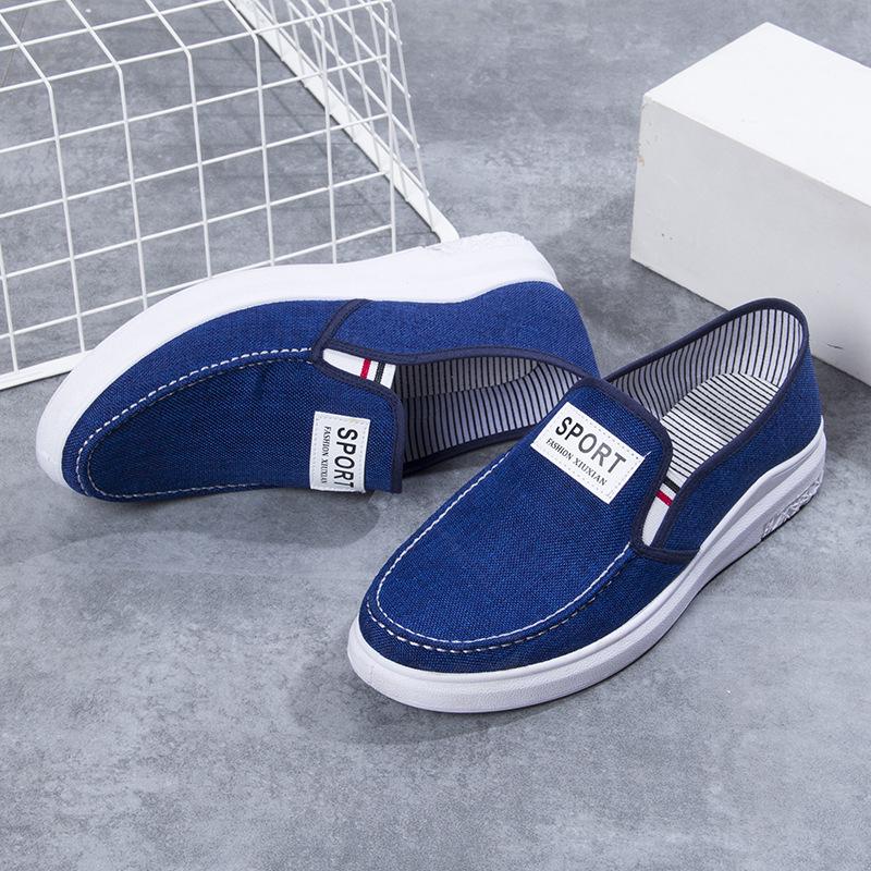 Fashion Men Canvas Shoes  New Spring Summer Comfortable Canvas Men Casual Shoes Male Flat Loafers Shoes Men Dfv45