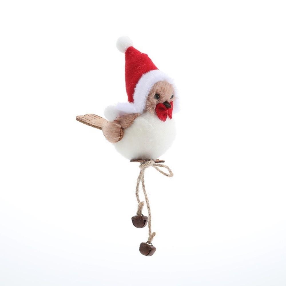 Cute Bird Ornaments Simulation Christmas Gift Decorations Fabric Animal Pendants Christmas Tree Hanging Ornaments