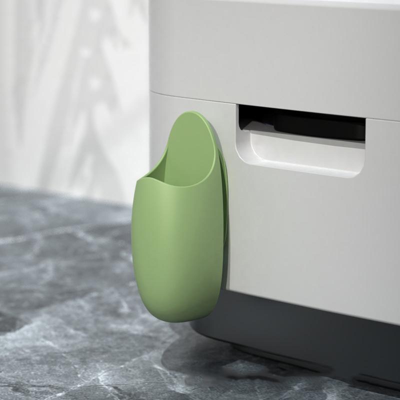 

1Pcs Kitchen Rice Scoop Holder Traceless Rice Cooker Spatula Organizer Tableware Storage Rack Spoon Holder Bathroom Utensil зелёный