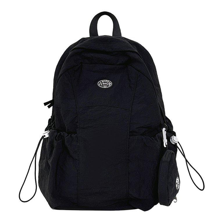 Schoolbag new cute small fresh lightweight simple contrasting color versatile large capacity schoolbag junior high school student travel backpack