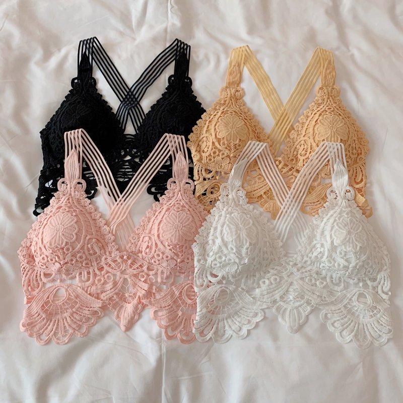 2024 Sexy Tops for Womens Lace Crop Top Woman Tank Tops Off Shoulder V-neck Sleeveless Camis for Women Backless Camisole