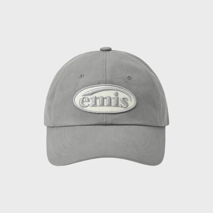 TONE ON TONE WAPPEN BALL CAP-GRAY