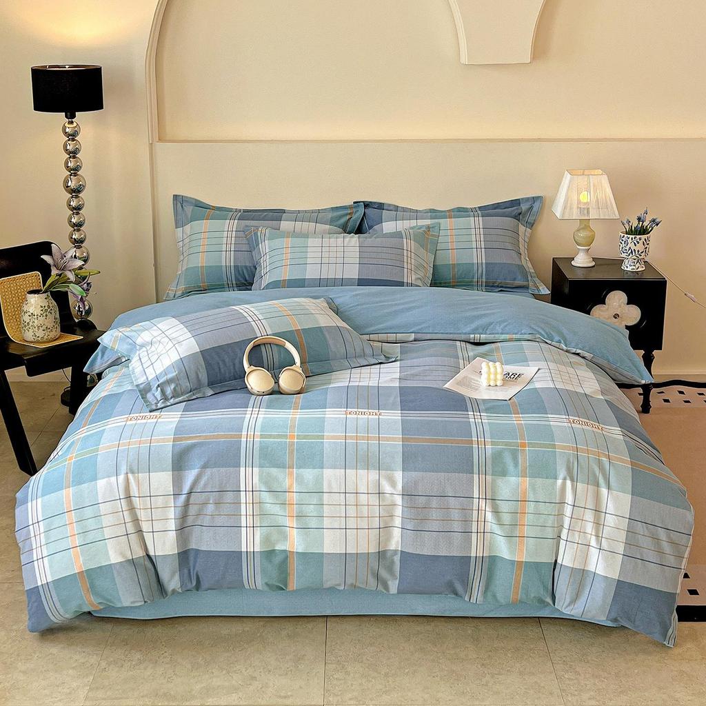 Szczotkowana Czysta Bawełna Antybakteryjna Zimowy Komplet Pościeli - 4-częściowy do Sypialni Głównej