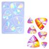 Holographic Resin Silicone Mold DIY Triangle Earrings Keychain Pendant Mould Light and Shadow Crystal Epoxy Molds Crafts
