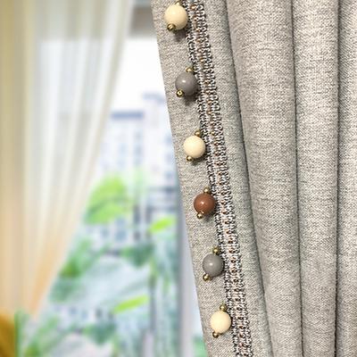 12M Curtain Beaded Tassel Lace Trim Cheap DIY Curtain Sewing Tassel Pompom Ball Edge Fringe Upholstery Decor Accessories