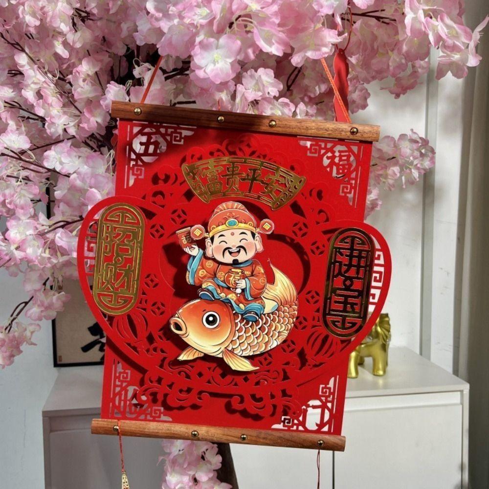 Reusable Shaking Head God Pendant Traditional Hanging Ornaments Spring Festival Pendant  Entrance