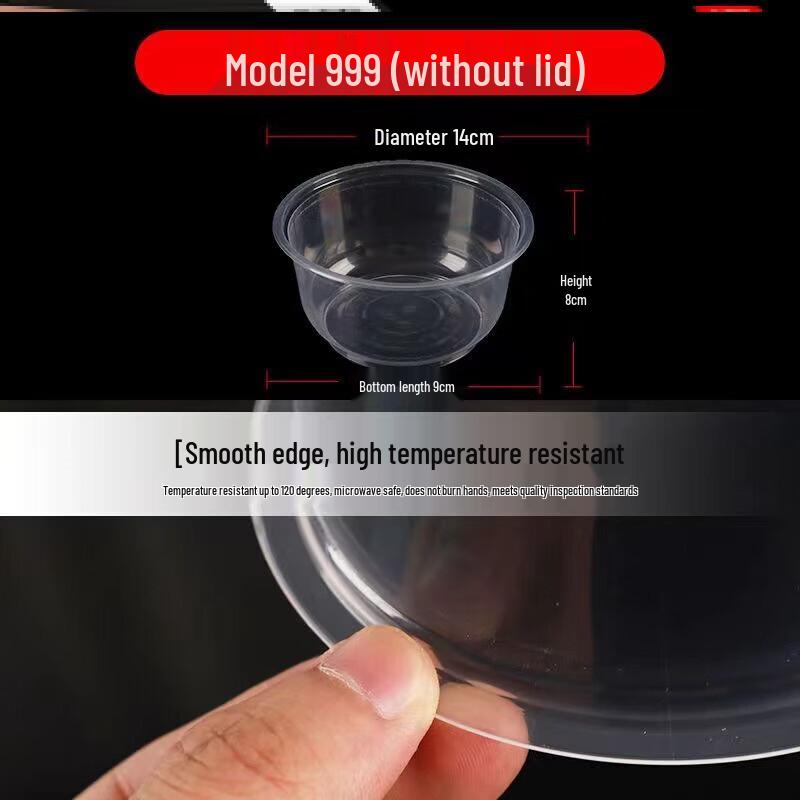 Star Disposable Plastic Round Bowls with Lids
