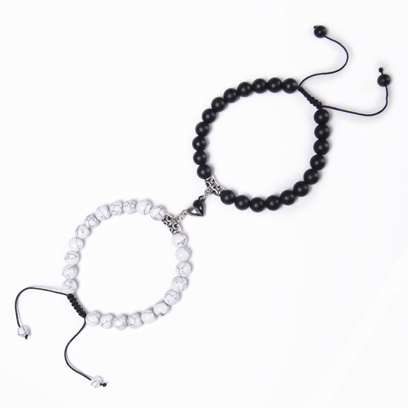 JYL TS Bracelet Bohemian  Heart Beads Embrace Freedom & Romantic Luck Style-10 флуоресцентный розовый