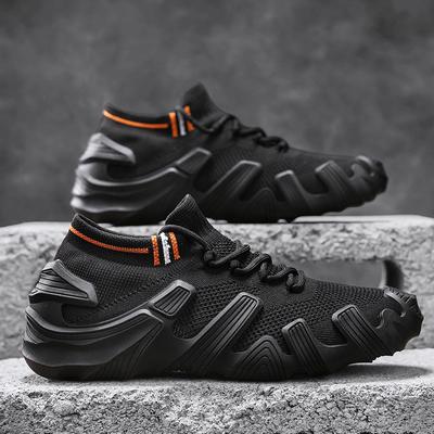 Spring New Shoes for Men Knit Casual Sock Shoes Antiskid Flat Skateboard Shoes Summer Youth Slip-on Loafers