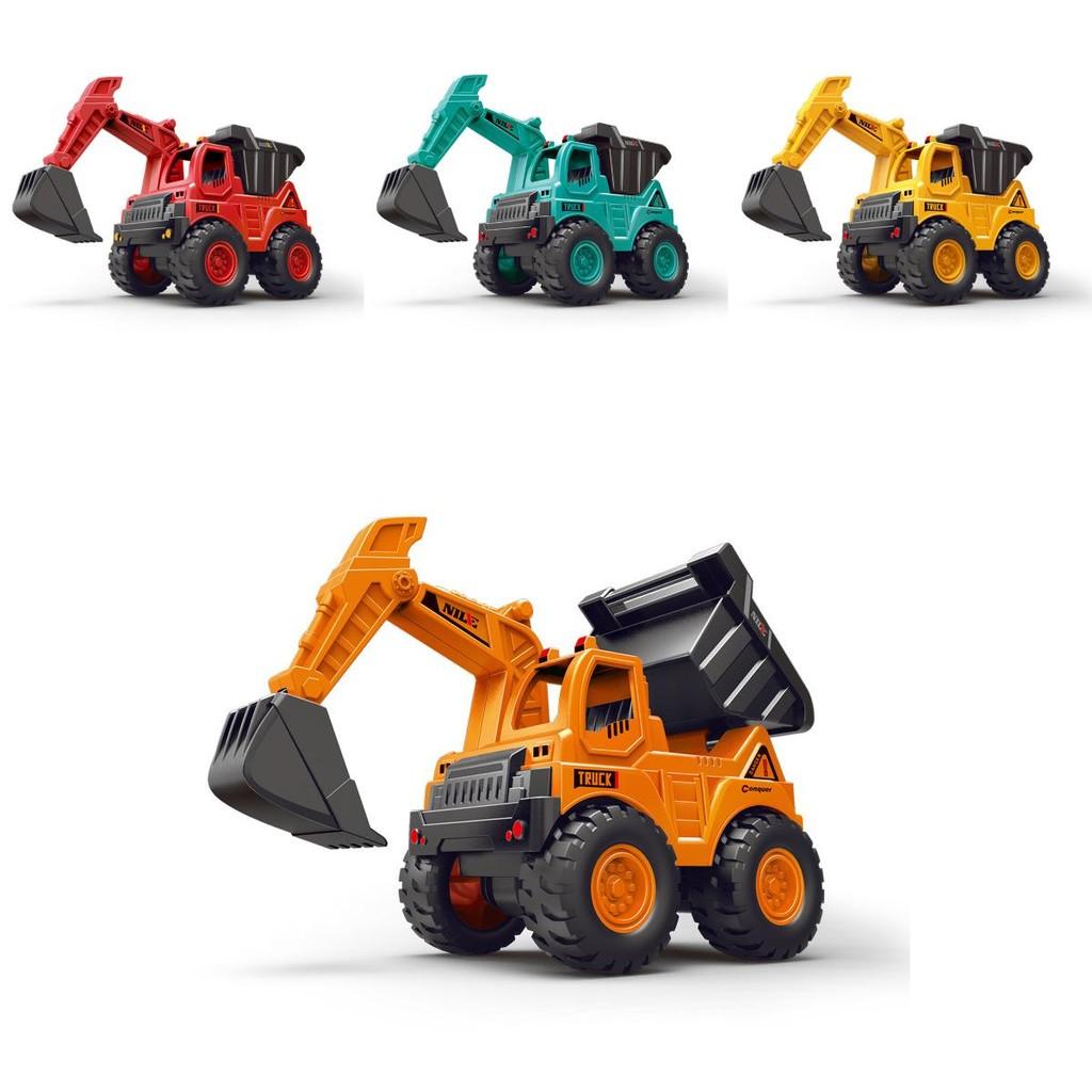 Childrens Inertia Excavator Dump Truck Toy For Developmental Play And Handeye Coordination