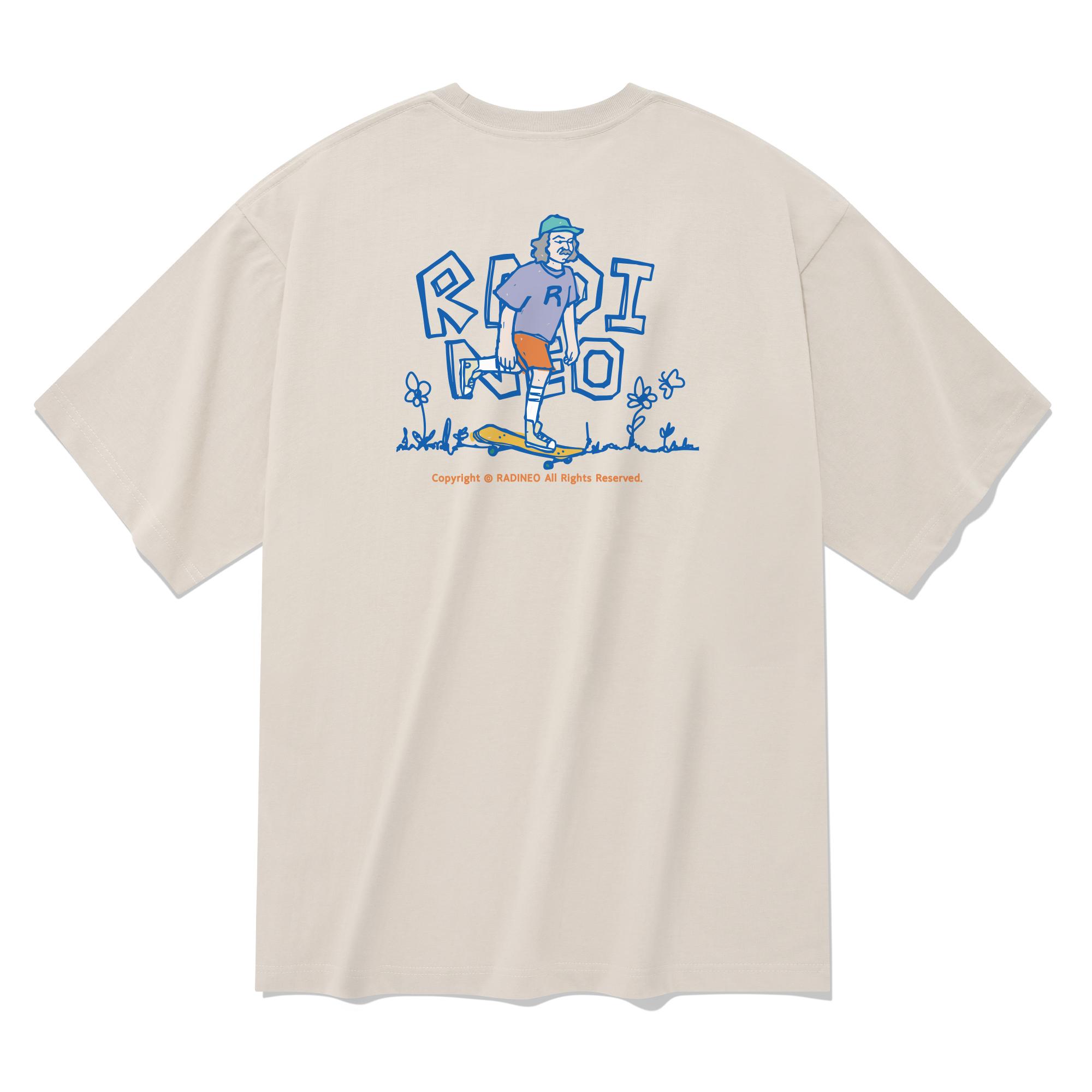 Radineo Young Board Short Sleeve T-Shirt Beige L