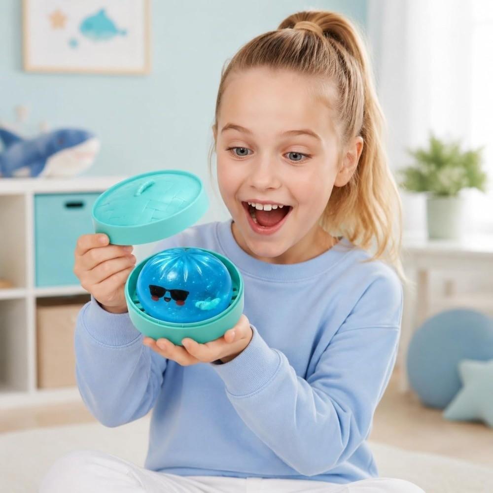 Soft Shark Dumplings Squishy Toy Glitter Stress Relief Sensory Ball Squishy Toy Relaxation Tool