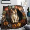 Tabby Cat Print Flannel Blanket, High quality Comfortable for All Seasons, Home Decor, Warmth and Comfort, Perfect for Christmas Gifts