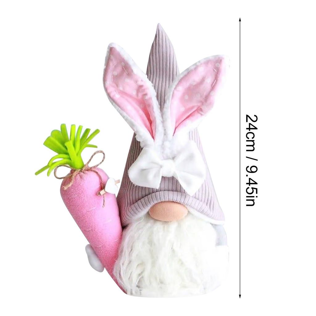 Gnomo di Pasqua Peluche Elfo Decorazioni, Gnomo Coniglio Fatto a Mano Bambola Senza Volto Ornamenti di Pasqua, Decorazione Casa Primavera Pasqua Ornamenti Regali