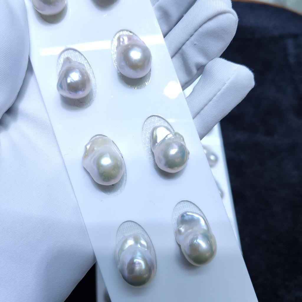 12-15mm Large Baroque Freshwater Pearl Fishtail Beads for DIY Earrings