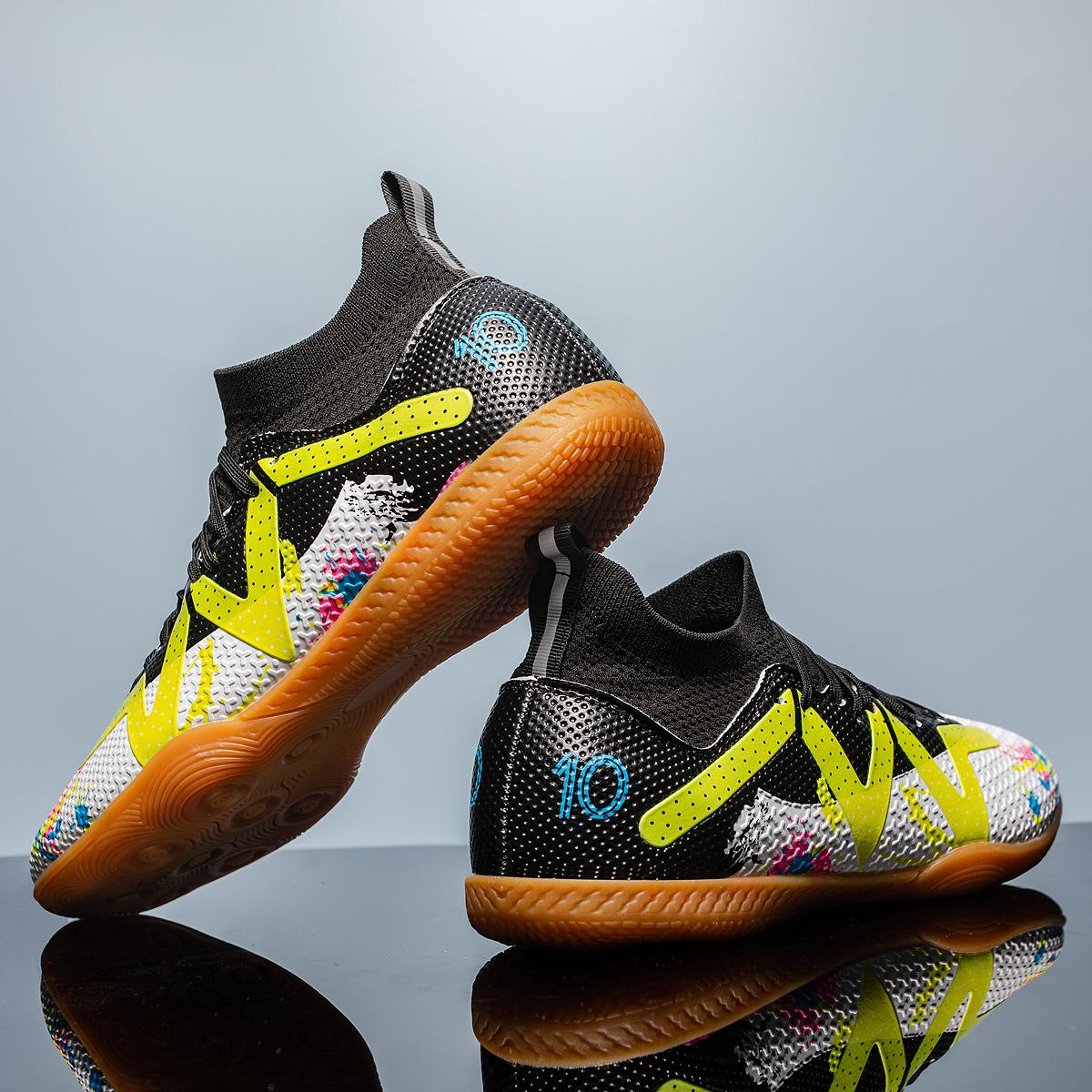 Men s five person IC indoor flat bottom football shoes are comfortable and breathable 45