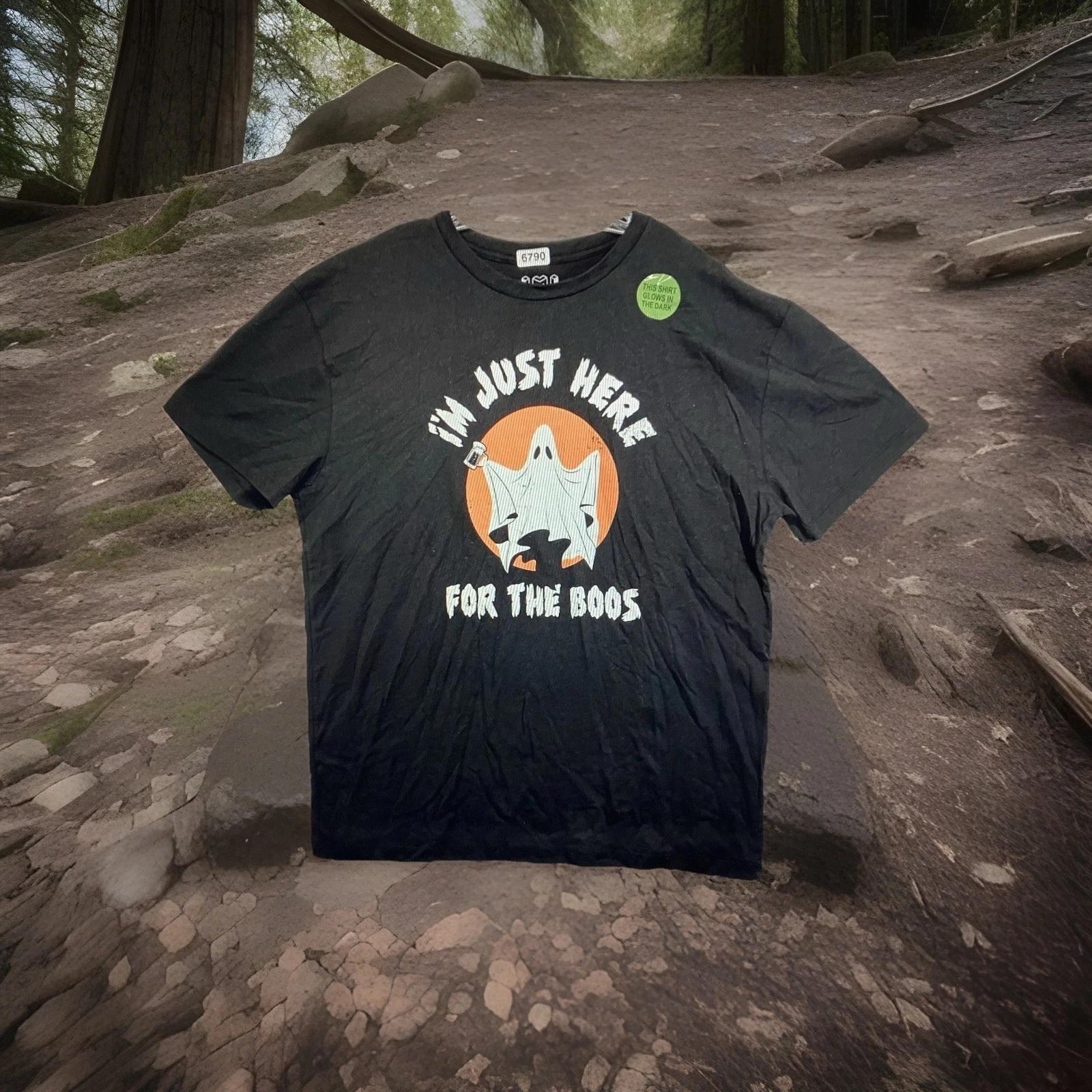 Glow In The Dark Ghost Humor Beer T Shirt 2XL Black Halloween Funny NWT L