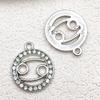 Zodiac Diamond-Studded Round Pendant Jewelry Set: Keychain, Bracelet, Necklace, Earrings