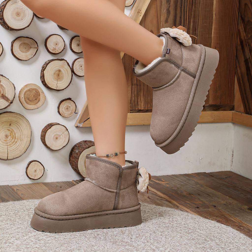Snow Boots with Padding and Thick Cotton Boots, Women's Extra-large Size Cotton Shoes