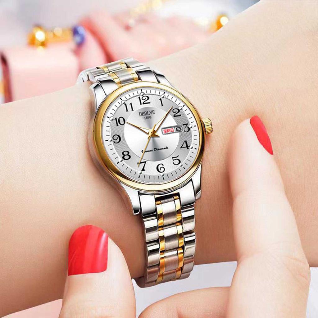 Niche light luxury waterproof fully automatic mechanical watch ladies watch women's steel belt new high-value hot style