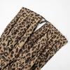 Leopard Print Silk Dress Women Sexy Deep -Neck Backless Beach Dresses Summer Sleeveless Chiffon Holiday Party Dress