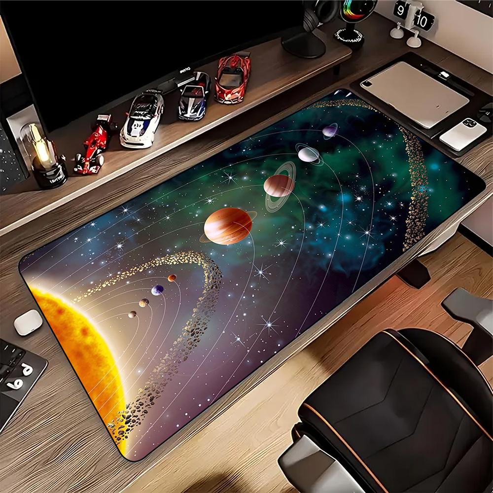 Solar System Space Gaming Mouse Pad Large Mouse Mat Laptop Mouse Carpet Game Carpet Keyboard Pads Gamer Desk Mat xcm