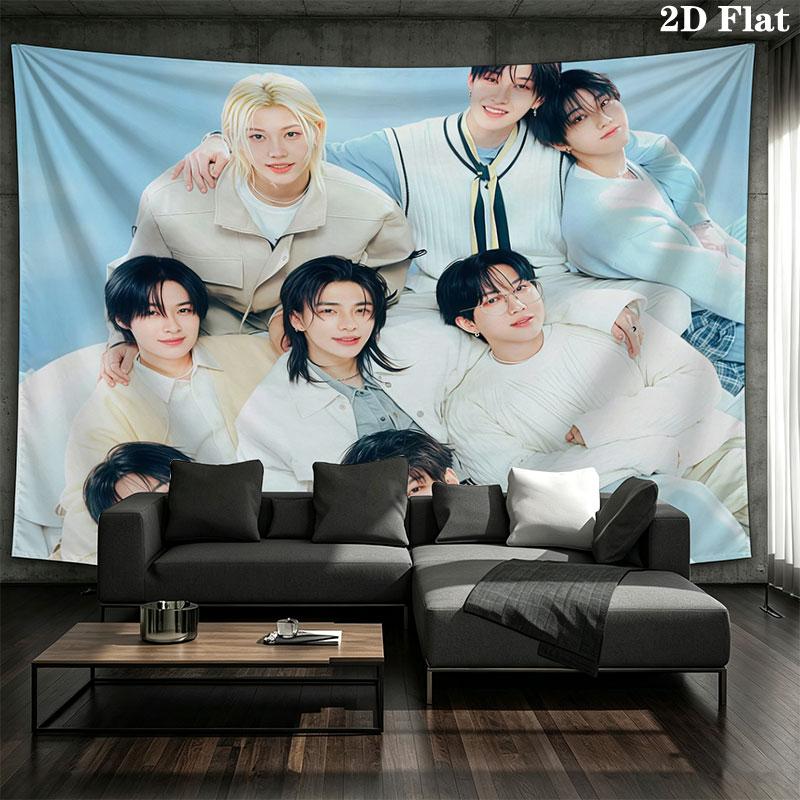 SKZ Poster Wandteppich, ästhetische bedruckte Stoffdecke, geeignet für Schlafzimmer, Wohnzimmer und Heimdekoration. 100cm x 150cm